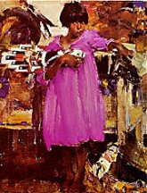 Girl in Purple Dress