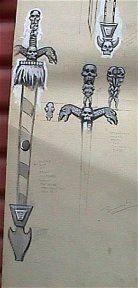 Design drawings for the Barsoomian sword and scabbard