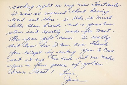 December 11, 1936 letter from Jane to ERB and Florence