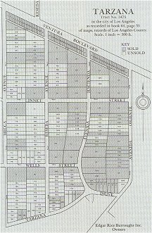 Early Tarzana Development Map